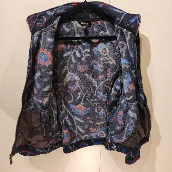 Sherpa Adventure Gear Bhutan Full Zip Jacket Rathee Blue Floral GORPcore Sz M - Picture 3 of 9